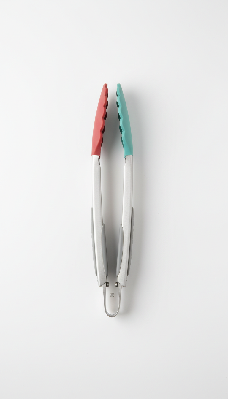 Contemporary Stainless Steel Kitchen Tongs