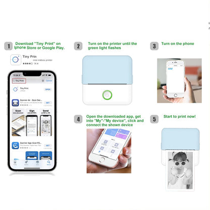 Step-by-step guide for using Tiny Print app with a printer