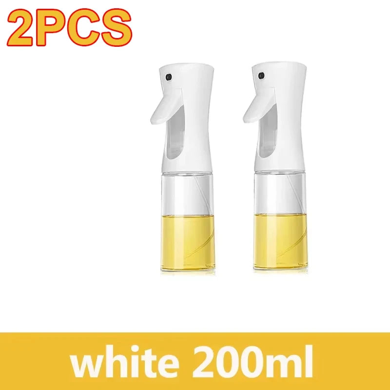 Two white spray bottles with yellow liquid on a white background, labeled '2PCS' and 'white 200ml'.