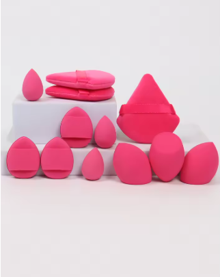 12-Piece Makeup Sponge & Powder Puff Set for Flawless Blending