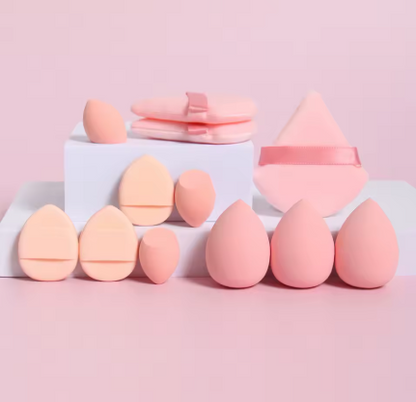 12-Piece Makeup Sponge & Powder Puff Set for Flawless Blending