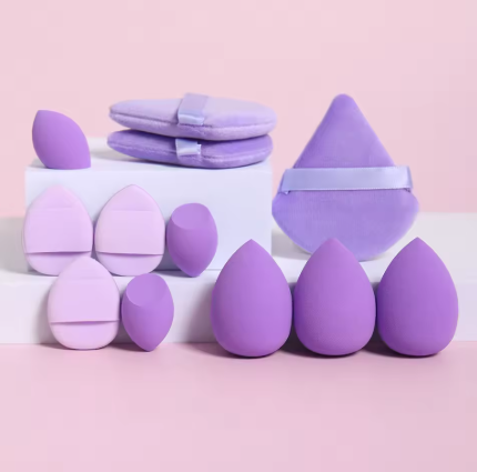 12-Piece Makeup Sponge & Powder Puff Set for Flawless Blending