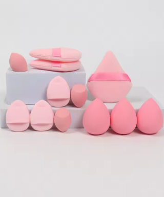 12-Piece Makeup Sponge & Powder Puff Set for Flawless Blending