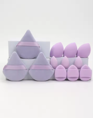 12-Piece Makeup Sponge & Powder Puff Set for Flawless Blending