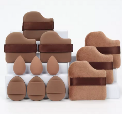 12-Piece Makeup Sponge & Powder Puff Set for Flawless Blending