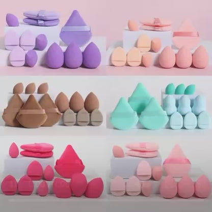 12-Piece Makeup Sponge & Powder Puff Set for Flawless Blending