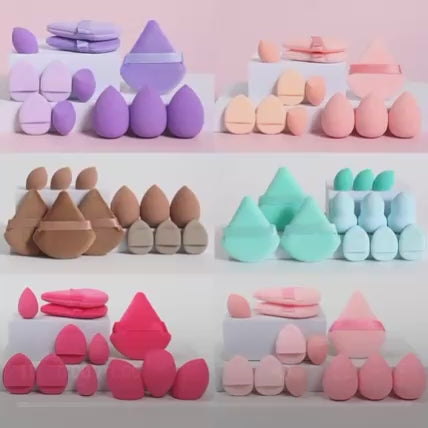 12-Piece Makeup Sponge & Powder Puff Set for Flawless Blending