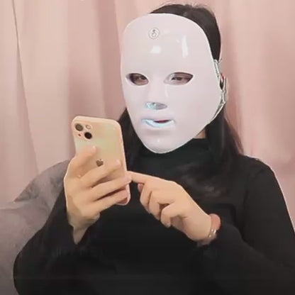 LED face mask video